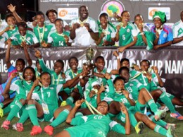Nigeria team celebrating their 7th championship