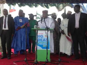 DECLARATION: All Progressives Congress, APC, presidential aspirant, Mr. Sam Nda-Isaiah during his declaration to contest for the APC presidential ticket in next year's election in Minna, yesterday.