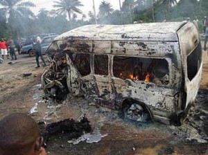 Ill-fated bus conveying the women