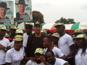 Some supporters of Ben Murray-Bruce at a rally.