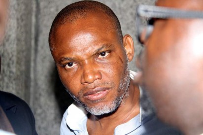 Director of Radio Biafra and Leader, Indigenous People of Biafra (IPOB), Nnamdi Kanu as he appeared before Justice Ahmed Mohammed Federal High Court, Abuja on Wednesday, 23/12/2015