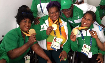 Some of Nigeria's Paralympic team