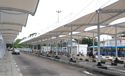Cross view of the Ultra Modern Bus Terminal at the Tafawa Balewa Square (TBS)   inspected by Governor Ambode, on Sunday.