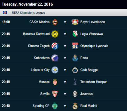 ucl match dates