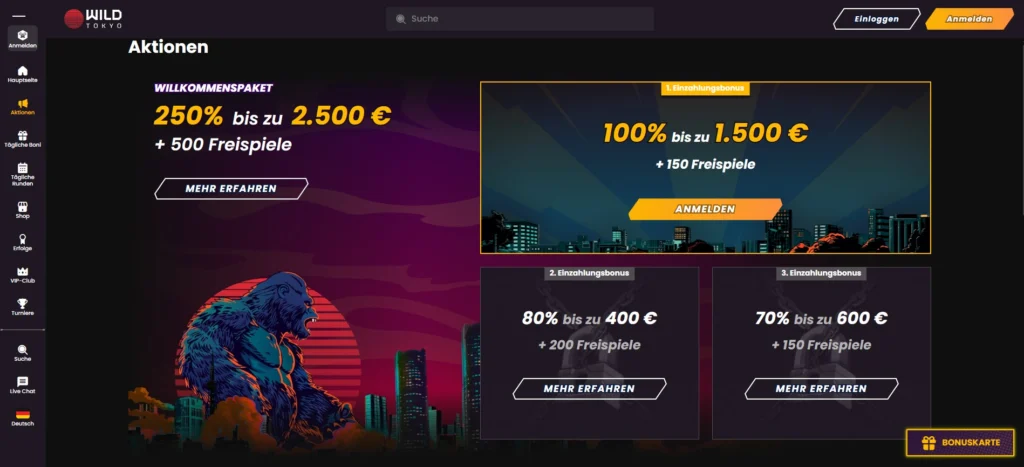 Wildtokyo casino velkomstbonus
