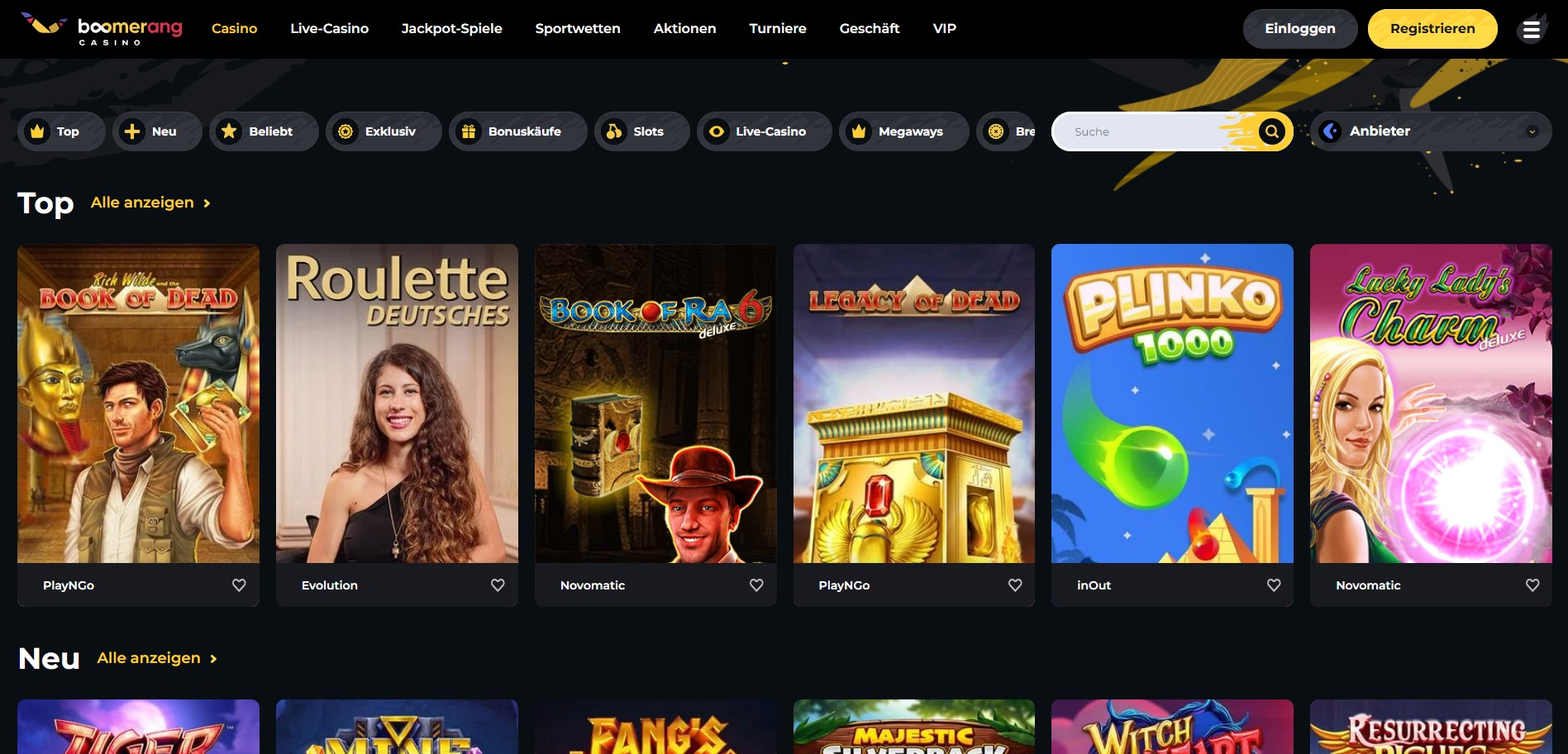 boomerang casino slots