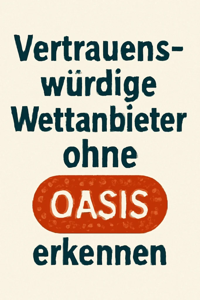 Vertrauenswürdige Wettanbieter ohne OASIS erkennen