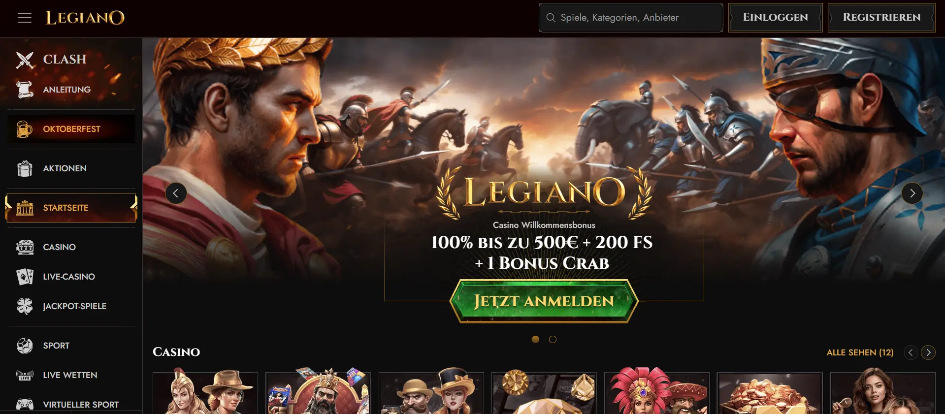 Legiano Casino ohne Limit