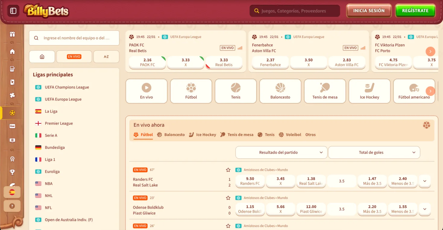 BillyBets casa de apuestas online sin licencia