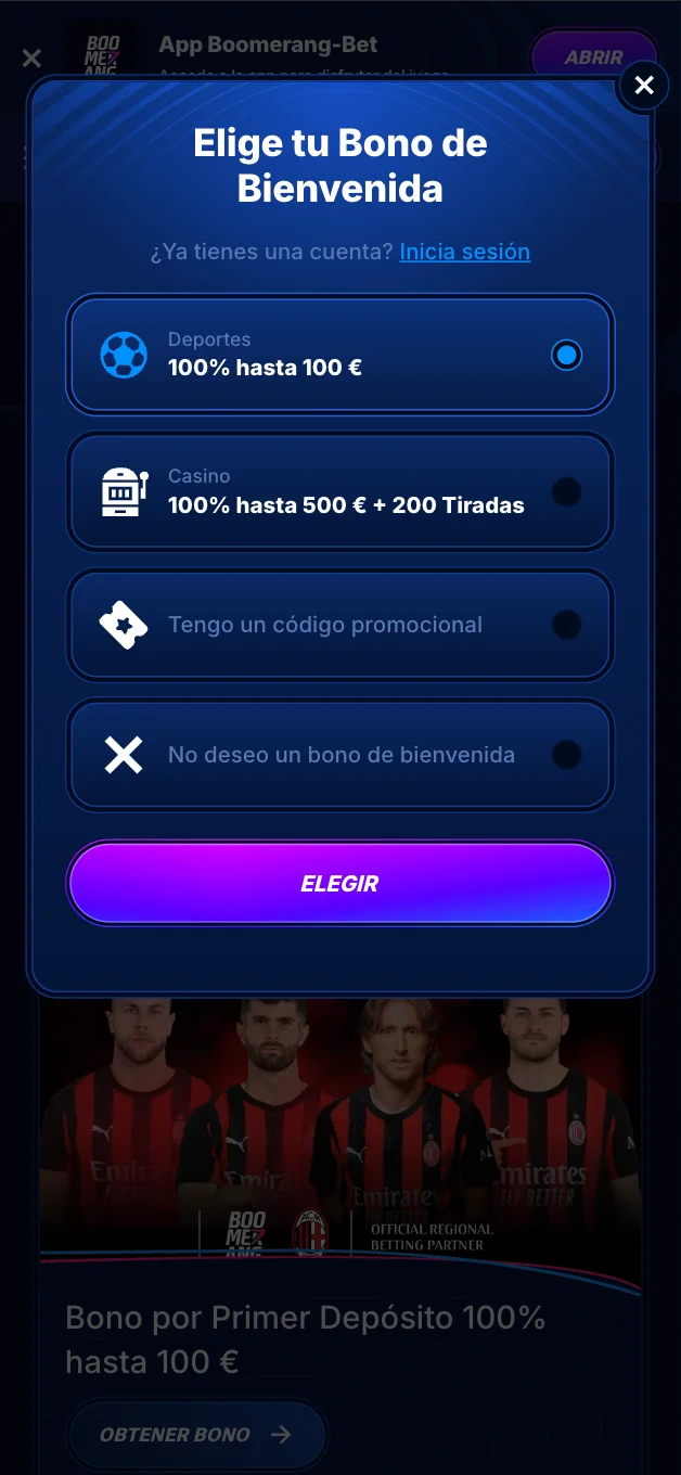 Boomerang casino bet