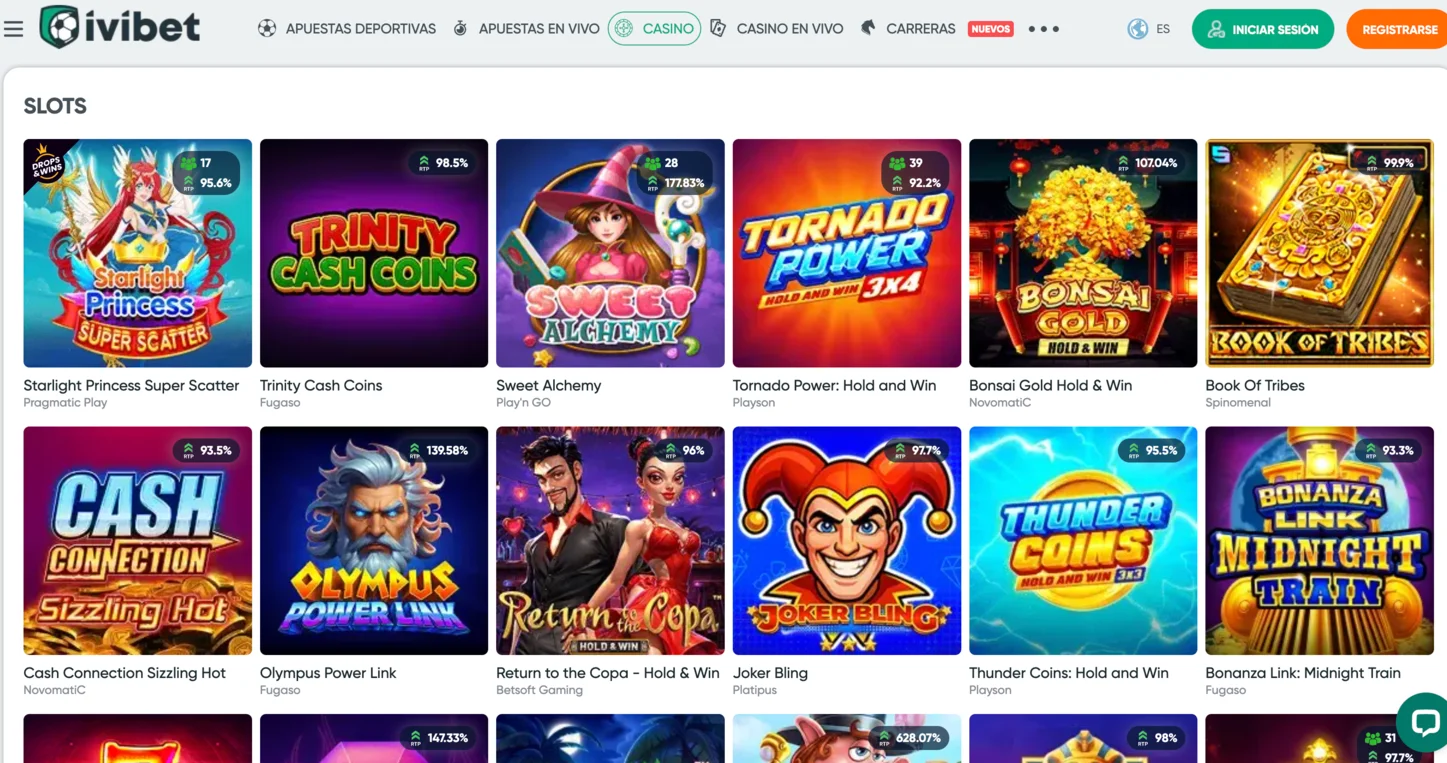 Tragamonedas online IviBet