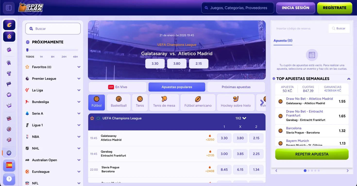Apuestas deportivas en Spinbara