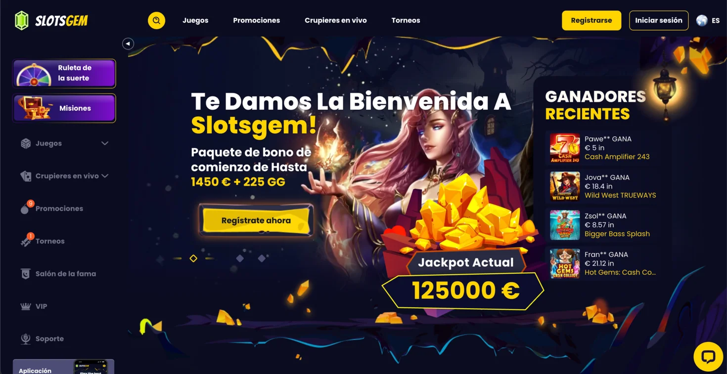 SlotsGem casino fuera de España