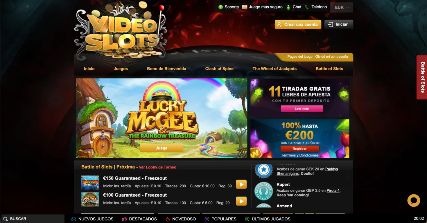 VideoSlots mejor casino Neosurf