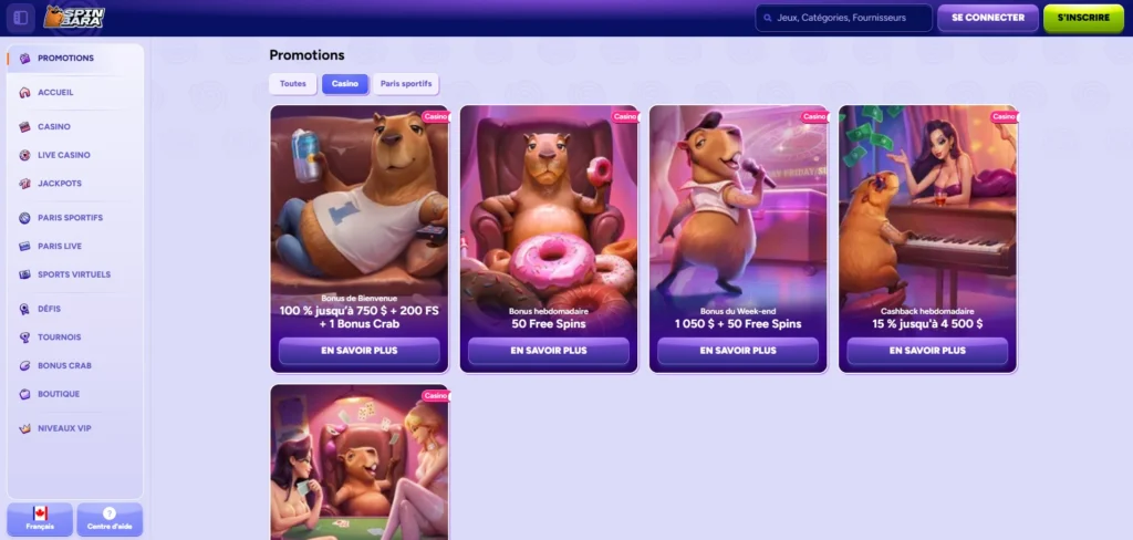 Bonus Spinbara Casino