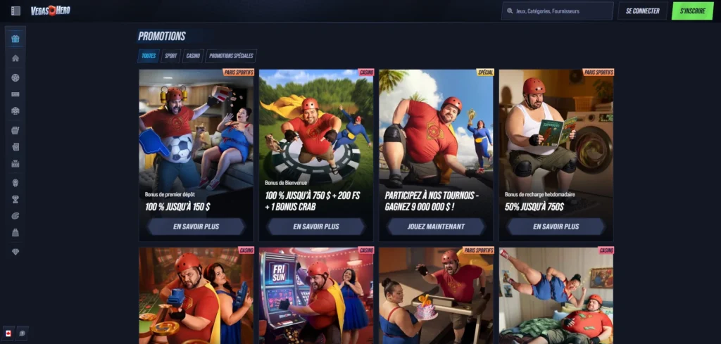 vegas hero bonuses