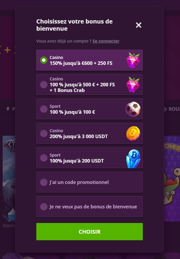 Malina casino bonus