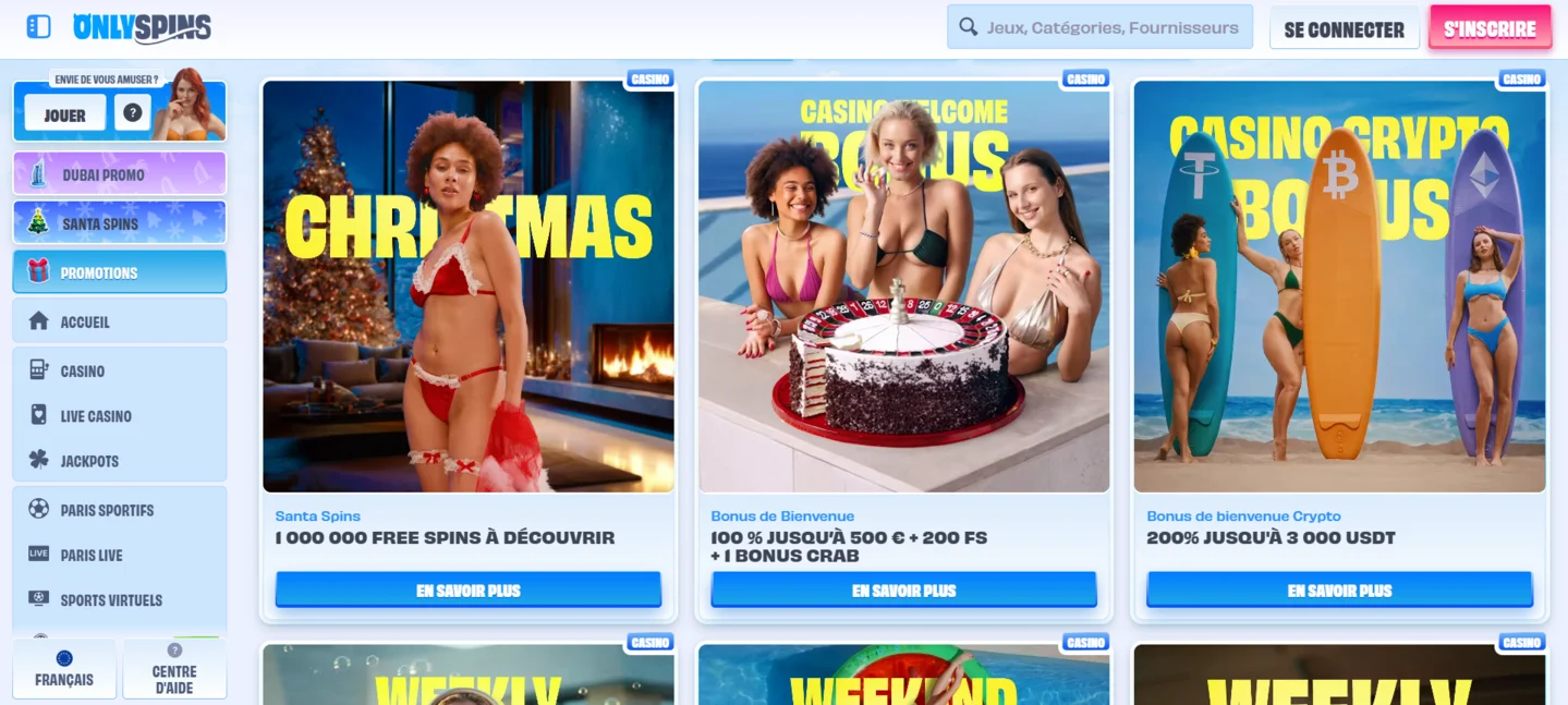 Autres promotions chez OnlySpins