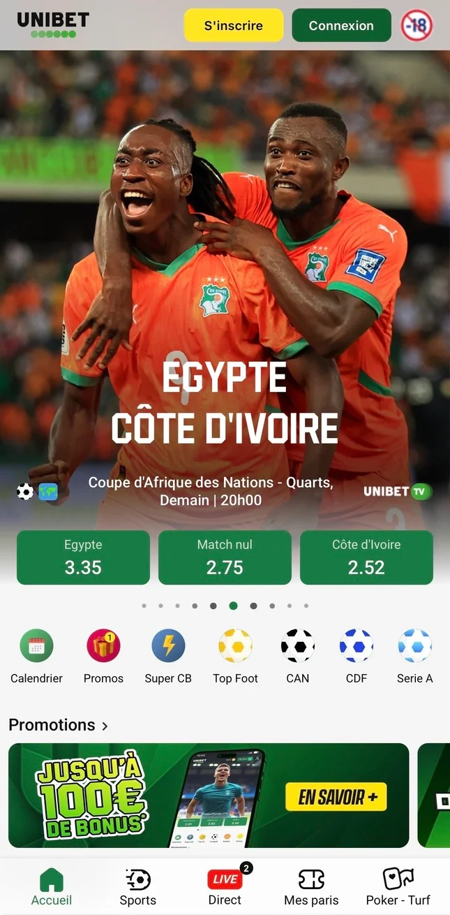 Unibet application casino en ligne fiable
