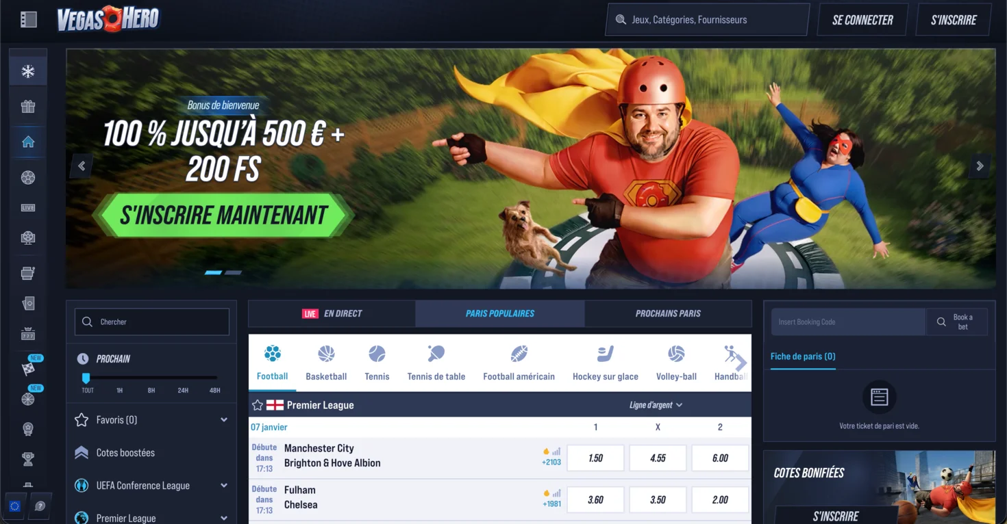 Nouveau casino en ligne fiable VegasHero