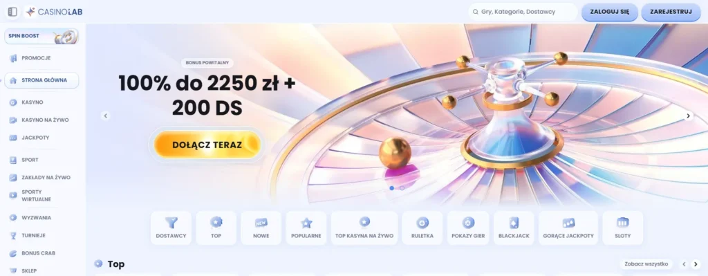 Strona główna kasyna online CasinoLab