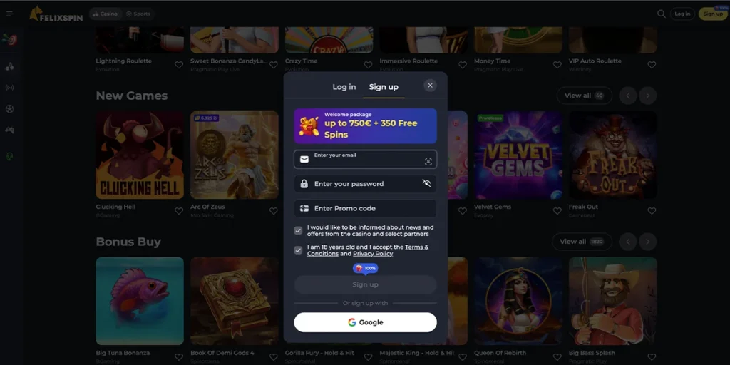 registration Felixspin