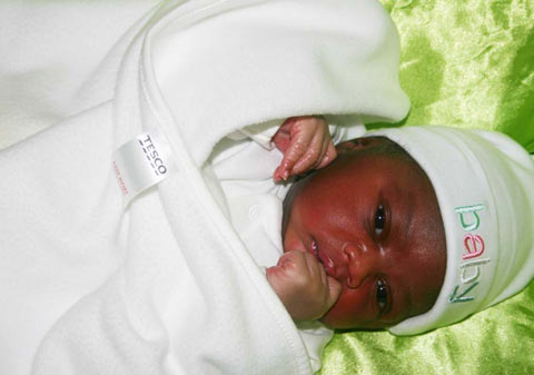  The First Baby of the Year 2010  born at the Ayinke House, Lagos State University Teaching Hospital {LASUTH} Ikeja, at exactly 12 00 am Weighing 3.8 KG to  Mrs. Taiwo Chibougwu, took place in Lagos yesterday. Photo shows the buncing baby boy  at the Hospital yesterday.Photo by Bunmi Azeez.