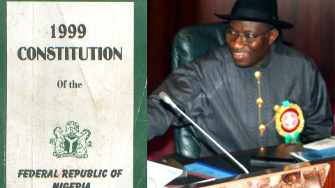 Jonthan Vice President Jonathan Goodluck is empowered by the 1999 Constitution