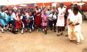 DANCING TIME: Some of the children demonstrating their dancing skills at the occasion