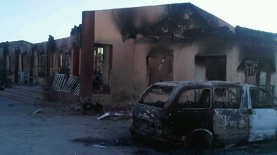 Scene of the mayhem in Damaturu. Photo: sahara reporters