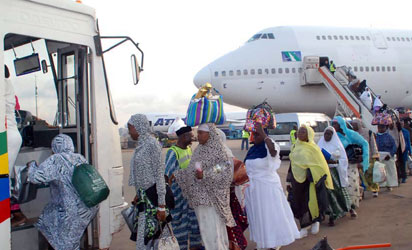 The last batch of 2011 pilgrims to Saudi Arabia by Med-View carrier arrived the Murtala Muhammed International Airport, Ikeja, Lagos recently.