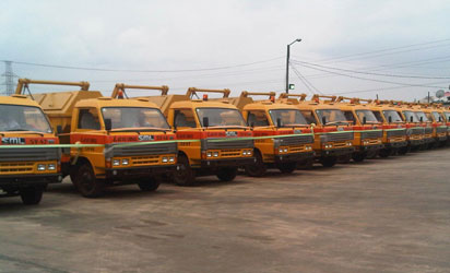 New LAWMA trucks...women drive some of them