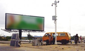 The destroyed Lagos Close Circuit Television, CCTV