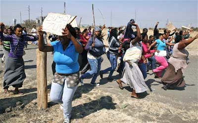 Some South African women married to Nigerians staged a peaceful protest in Johannesburg.