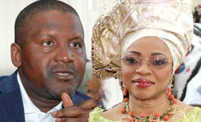 Aliko Dangote and Folorunsho Alakija
