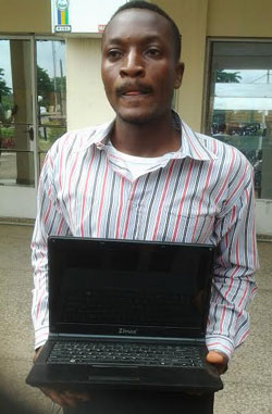 Suspect caught with INEC laptop