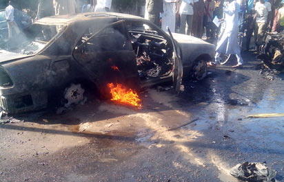 Scene of the blast. AFP