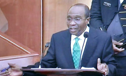 Mr Godwin Emefiele answering questions  during his screening by the Senate for  Central Bank Governorship in Abuja on Wednesday 