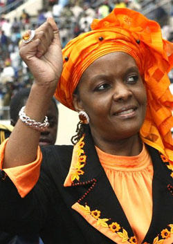 Pin Grace Mugabe Wife Of Zimbabwean