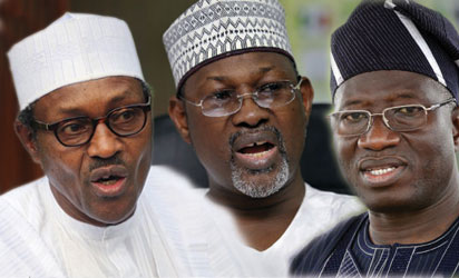 Buhari, Jega and Jonatrhan