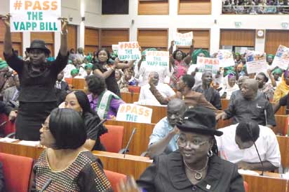 Stakeholders at the public hearing of the Violence Against Persons’ Prohibition, VAPP, Bill 2014, held at the Senate Monday last week in Abuja.  