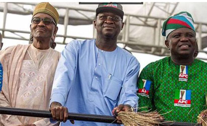 Buhari, Fashola and Ambode