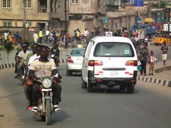 Okada riders against traffi Lingering Apapa gridlock: Why we drive against traffic - Motorists