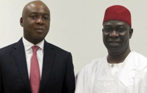 Senate President Bukola Saraki and Ike Ekweremadu, the Deputy President of the Senate