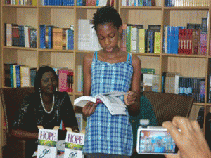 L-R: Mrs Victoria Praise Abraham and Anisha present during the book reading at Lagos.