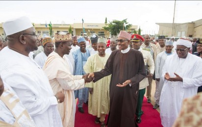 PRESIDENT MUHAMMADU BUHARI WAVES AS HE DEPARTS THE UMARU MUSA YAR'ADUA AIRPORT, KATSINA ON THURSDAY (24/9/15) FOR NEW YORK TO ATTEND THE 70TH SESSION OF THE UNITED NATIONS GENERAL ASSEMBLY.