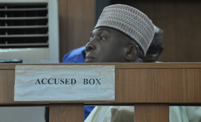 Senate President, Senator  Bukola Saraki Docked by Code of Conduct Tribunal in Abuja. Photo by Gbemiga Olamikan