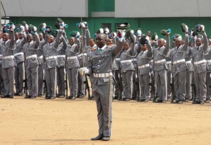 PIC 34. CROSS SECTION OF  CADETS AT THE PASSING-OUT PARADE FOR NIGERIA CUSTOMS TRAINING  SCHOOL IN LAGOS ON THURSDAY (31/1/13)