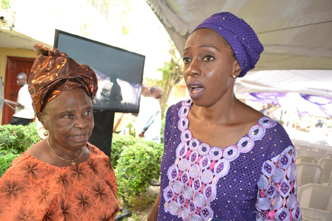 L-R;VP'S Mother,Mrs Olubisi Osibajo,and Mrs Oyedeji.DURING THE LAYING-IN STATE OF MAMA HID AWOLOWO AT PARK LANE,APAPA,LAGOS.PHOTO BY AKEEM SALAU