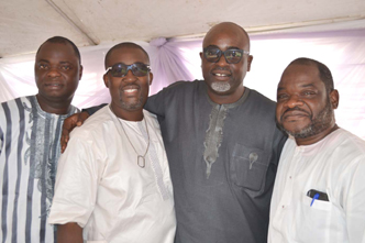 From left,Mr Adedeji Ademola,Mr Wole Adewunmi,Mr Olumide Oyediran and Mr Rotimi Vaughan. .DURING THE LAYING-IN STATE OF MAMA HID AWOLOWO AT PARK LANE,APAPA,LAGOS.PHOTO BY AKEEM SALAU
